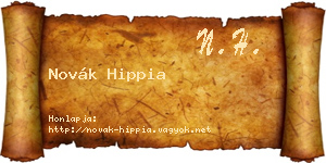 Novák Hippia névjegykártya
